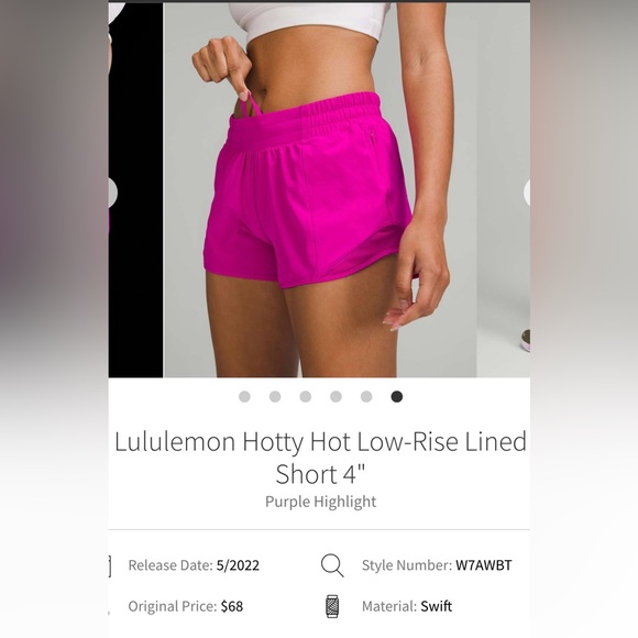 Lululemon Hotty Hot Low-Rise Lined Short 4" - Picture 3 of 14